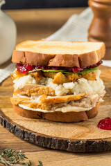 Homemade Thanksgiving Leftover Turkey Sandwich