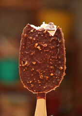 chocolate ice cream on a stick