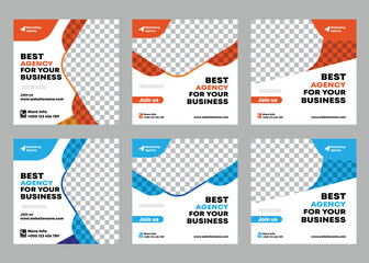 Digital business marketing social media post template.