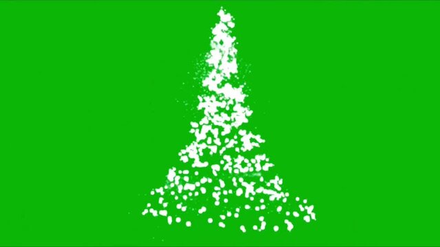 Christmas Tree on Green Screen