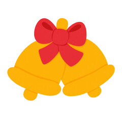 Christmas flat icon bell.