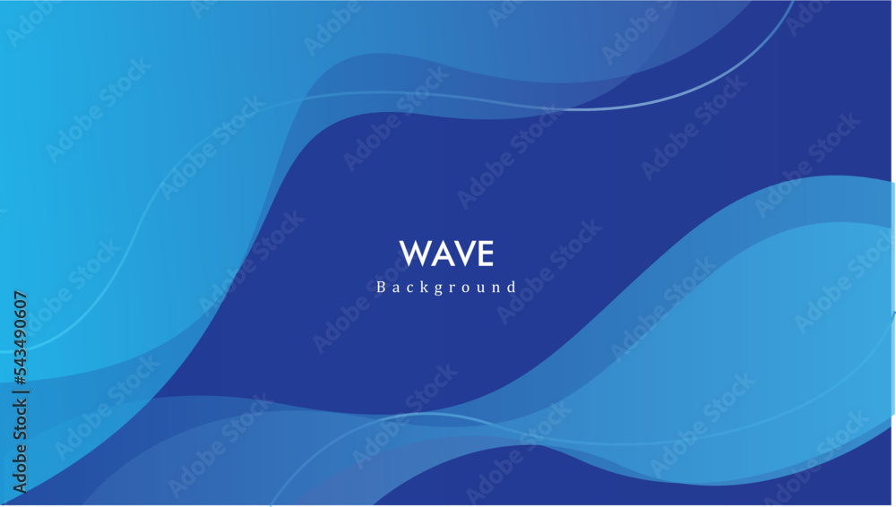 Sticker abstract colorful blue curve background