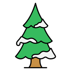 pine line filled icon