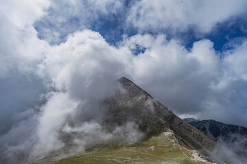 clouds over the mountain