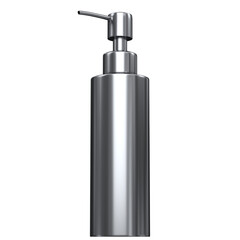 3d rendering illustration of a stainless steel pump dispenser for hand soap