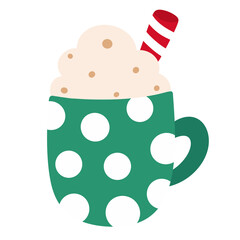 Christmas holiday coffee mug cocoa Icon.
