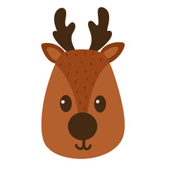 Fototapeta premium Reindeer christmas icon.