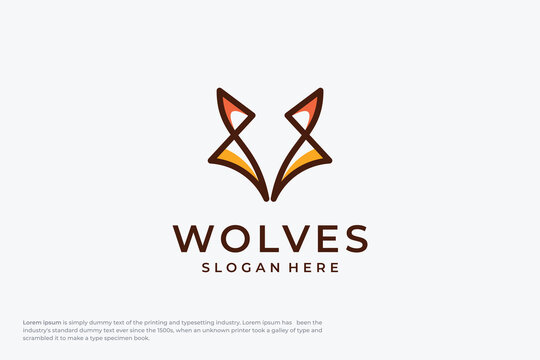 Wolf linear icon. Modern outline Wolf logo concept