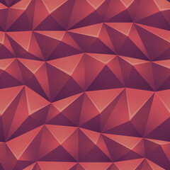 Seamless geometric pattern of red triangles. Repeatable vector illustration.