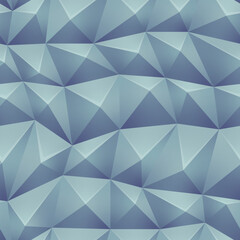 Seamless geometric pattern of blue triangles. Repeatable vector illustration.