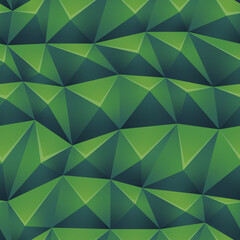Seamless geometric pattern of green triangles. Repeatable vector illustration.