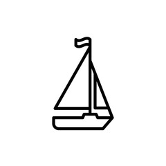 sailboat icon design vector template