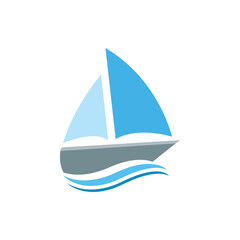 sailboat icon design vector template