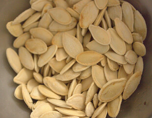 pumpkin seeds in a bowl