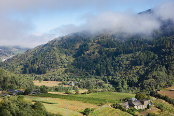 small vilage in the valley of Asturias