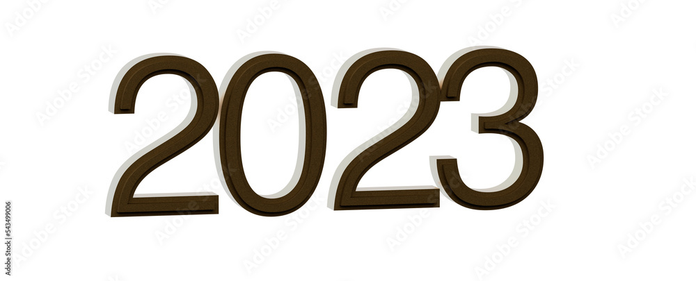 Poster Typography design of 2023 with 3d style design