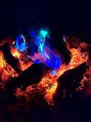 Fototapeta premium fire in fireplace