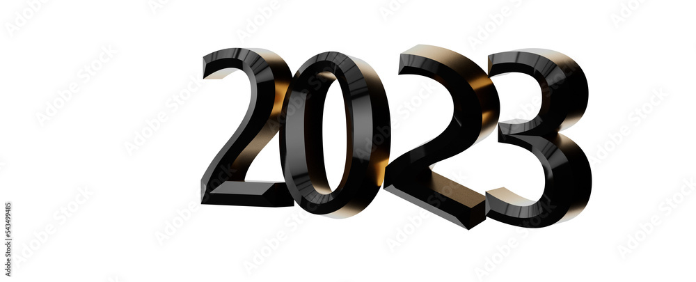 Poster Typography design of 2023 with 3d style