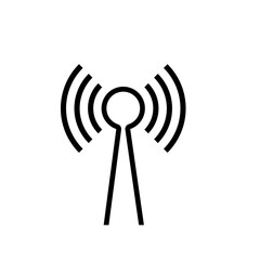 Transmitter antenna symbol. signal tower icon. Communication antenna simple. 