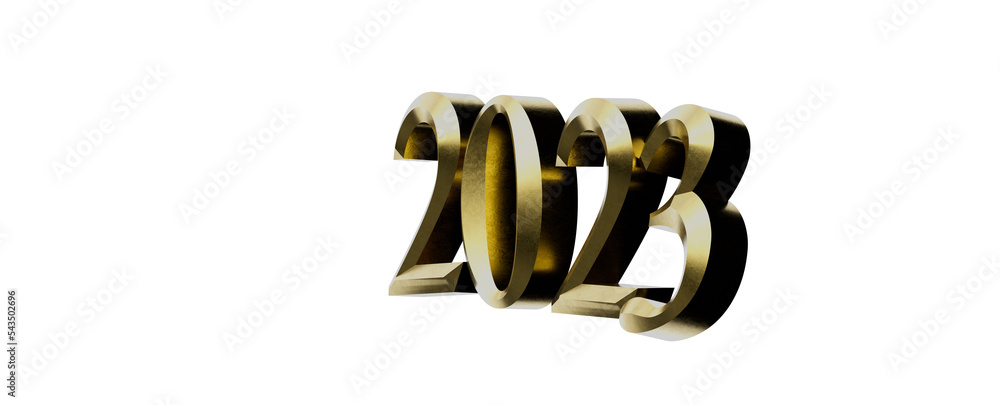 Poster Typography design of 2023 with welcome 2023 concept design.