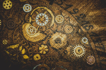 Vintage time background - Concept for aged, calendar, timer