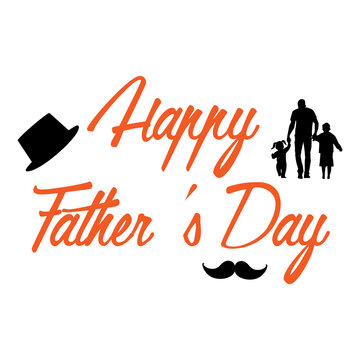 Happy Father's Day Calligraphy Script Over White Texture Background | Happy Fathers Day. Lettering. Holiday Calligraphy Text Design | Happy Fathers Day Poster Letters Emblem and Related Vector Design