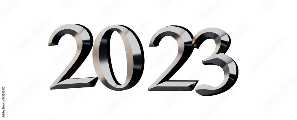 Poster Typography design of 2023 with welcome 2023 concept design.
