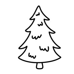 Christmas tree line Icon.