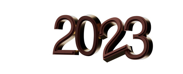 Typography design of 2023 with 3d style design