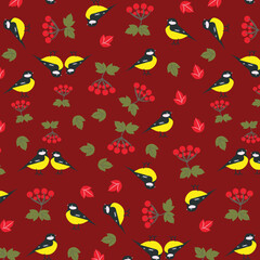 seamless vector pattern with birds,