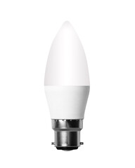 Isolated LED candle bulb with bayonet connector for UK style lamps