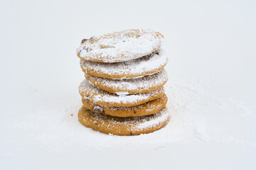 pile of cookies isolated on white 