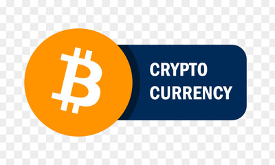 Cryptocurrency. Bitcoin. Digital money. Blockchain technology. Vector illustration