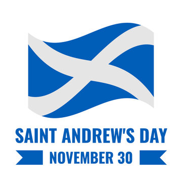 Saint Andrew s Day typography poster. Scottish holiday on November 30. Vector template for banner, flyer, postcard, etc