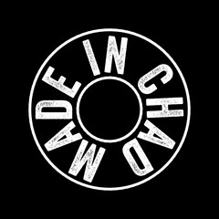 Made in Chad text emblem stamp, concept background