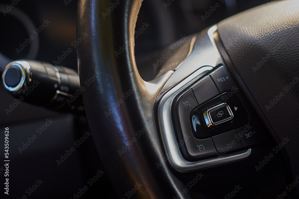 Poster steering wheel with control buttons