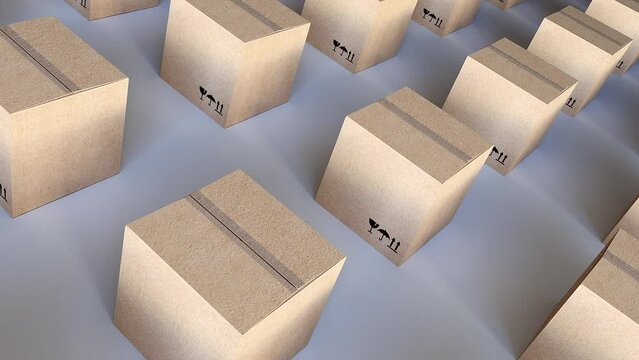 Delivery boxes. Computer generated 3d render