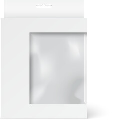 White product package box with window