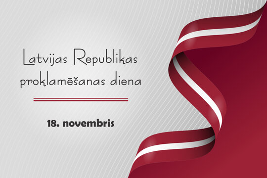 Beautiful solemn Independence Day 18 November in Latvia Greeting Card