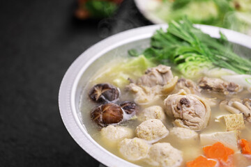 Mizutaki, Japanese chicken hot pot