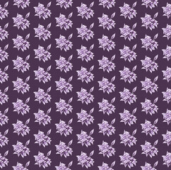 Seamless vector pattern made of beautiful flowers