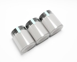 3d bottle modeling with glass material. Use for jam, honey, peanut butter, salt, sugar, chilli and more recepy and also use for cosmetics packaging.