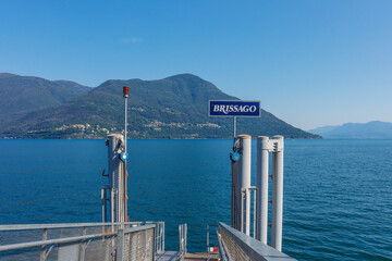 Anleger in Brissago am Lago Maggiore in der italienischen Schweiz