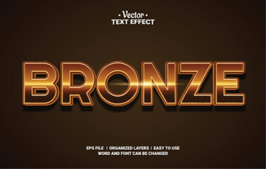 Bronze Editable Vector Text Effect.