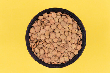 bowl of green lentils 
