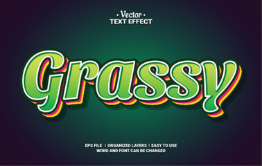 Grassy Editable Vector Text Effect.