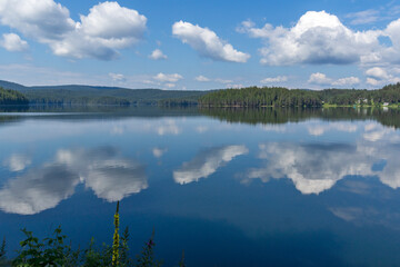 Summer view of Golyam Beglik Reservoir, Bulgaria
