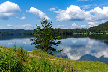 Summer view of Golyam Beglik Reservoir, Bulgaria
