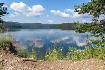Summer view of Golyam Beglik Reservoir, Bulgaria