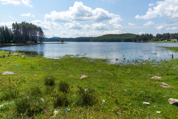 Summer view of Shiroka polyana Reservoir, Bulgaria
